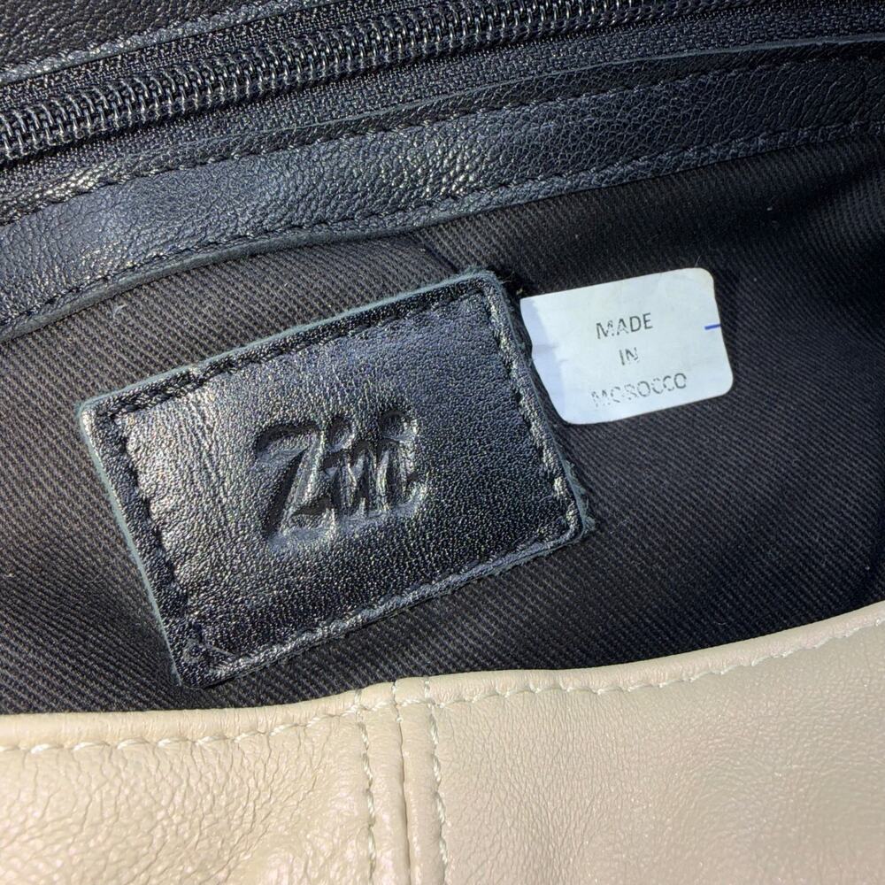 Zini Cream Beige Leather Hobo Shoulder Bag Slouchy Boho Morocco - Picture 6 of 11